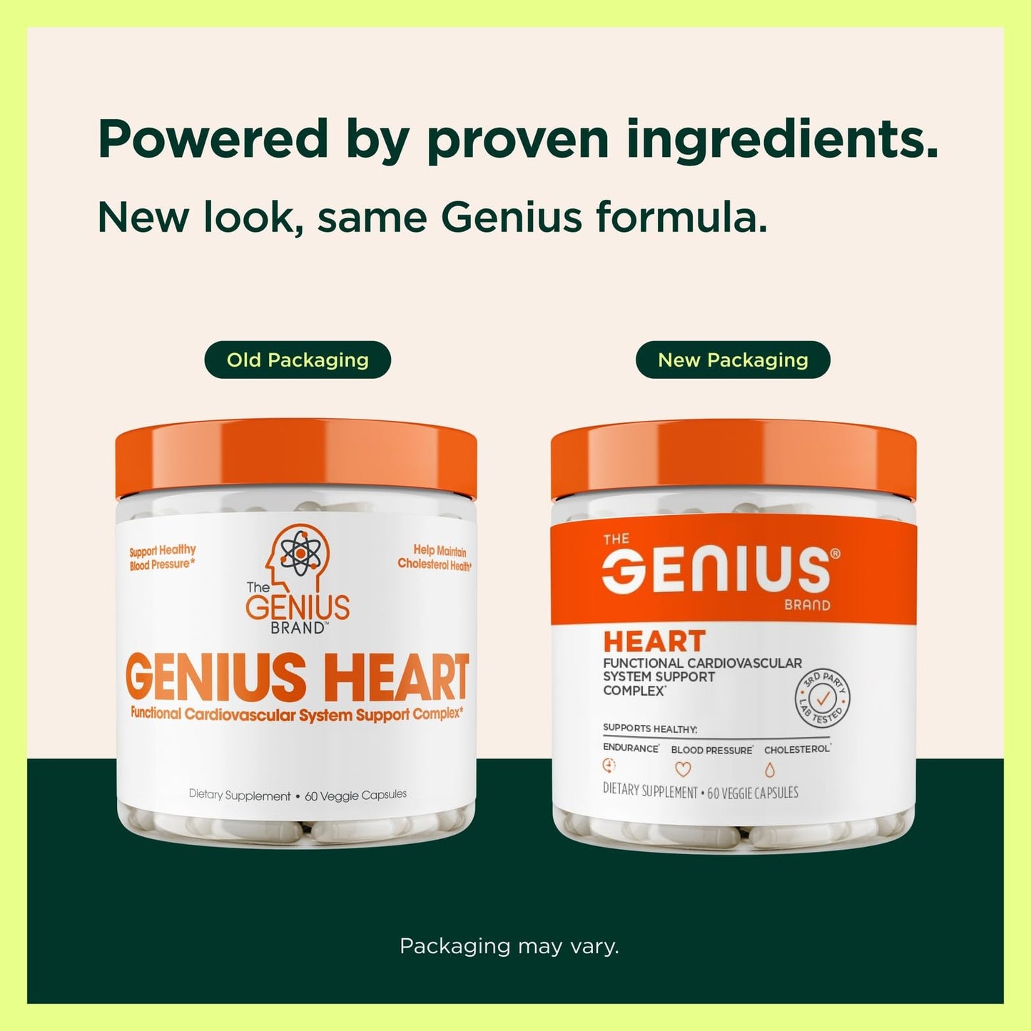 Genius Heart - Daily Heart Support Supplement | Vegan, Non-GMO, Gluten-Free | 60 Veggie Pills