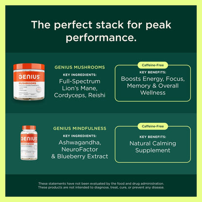 Genius Heart - Daily Heart Support Supplement | Vegan, Non-GMO, Gluten-Free | 60 Veggie Pills