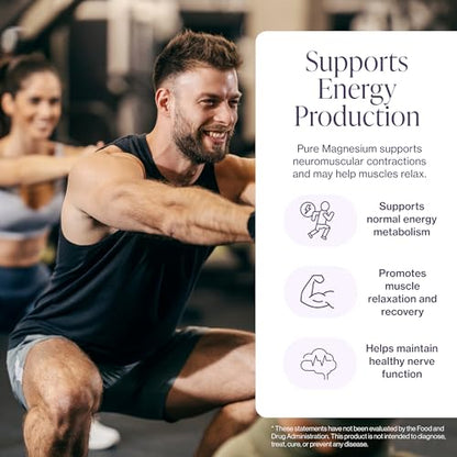 Pure Magnesium Glycinate Supplement – 200mg Per Serving, 180 Capsules | Sleep, Muscle & Nerve Health