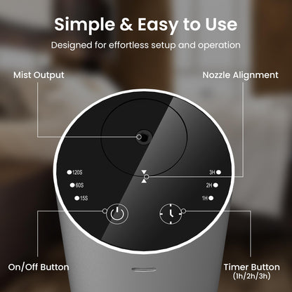 GentleJet LiteMist Waterless Diffuser – Aluminum, USB-C Rechargeable