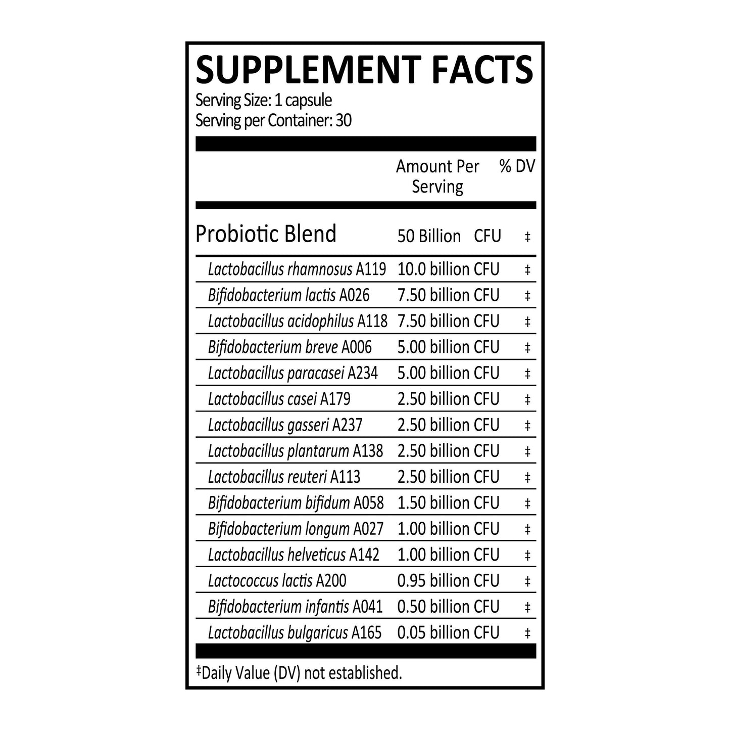 Genuine Health Probiotics 50B CFU – 15 Strains, Vegan, Soy & Gluten Free, 30 Count