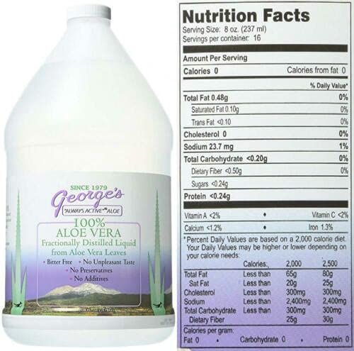George's Always Active Aloe Vera - 128 fl oz | Distilled Aloe Vera Juice