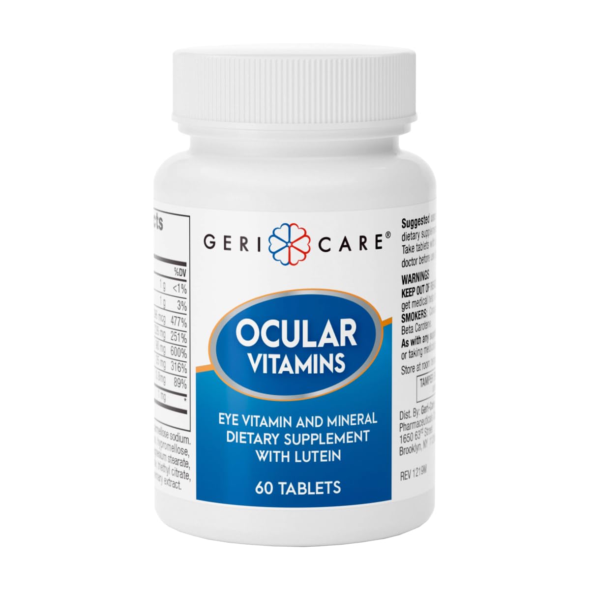 GeriCare Ocular Vitamins with Lutein - Eye Health Supplement 60 Count