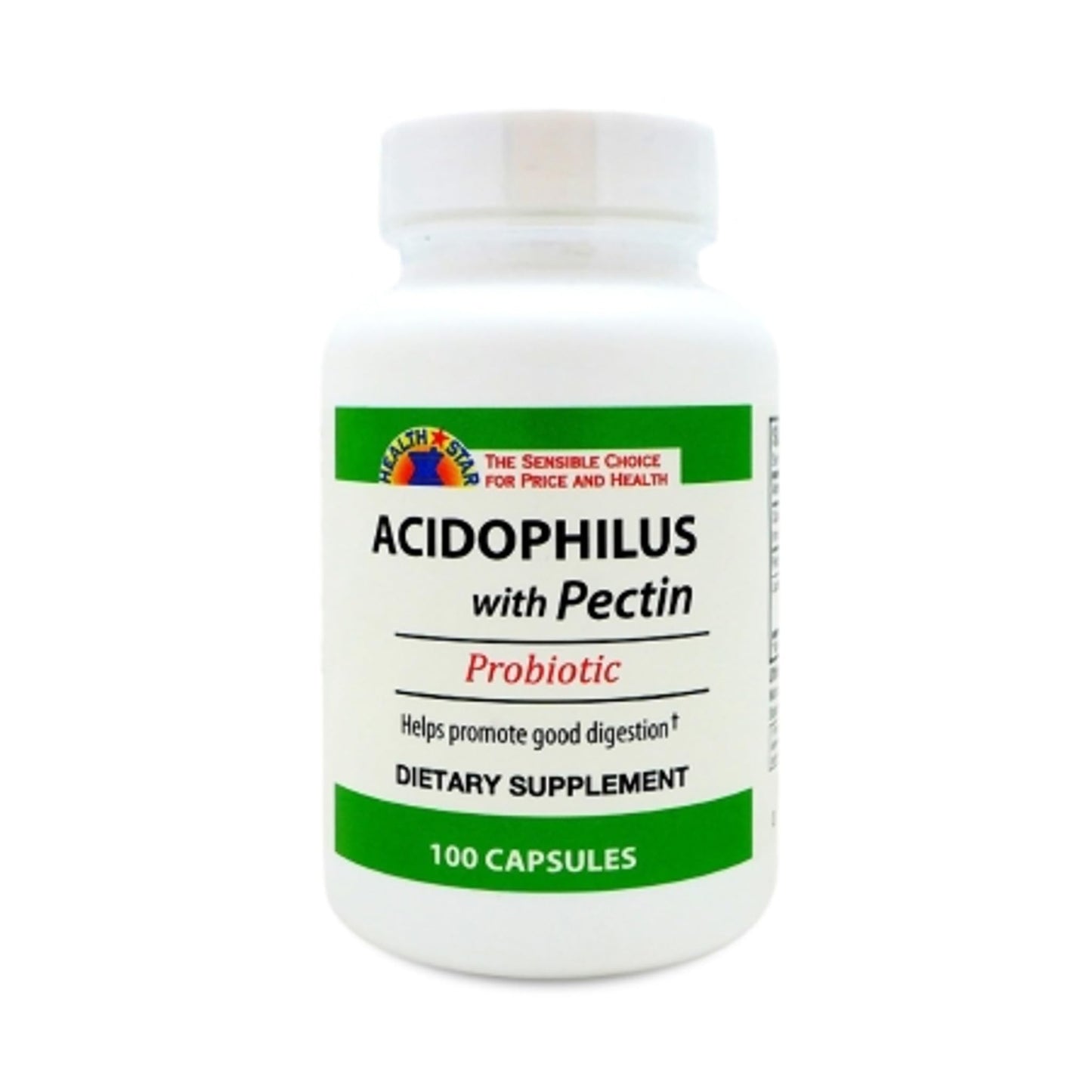 GeriCare Acidophilus with Pectin Probiotic Capsules – Digestive Health, Immunity & Bone Support | 100 Count