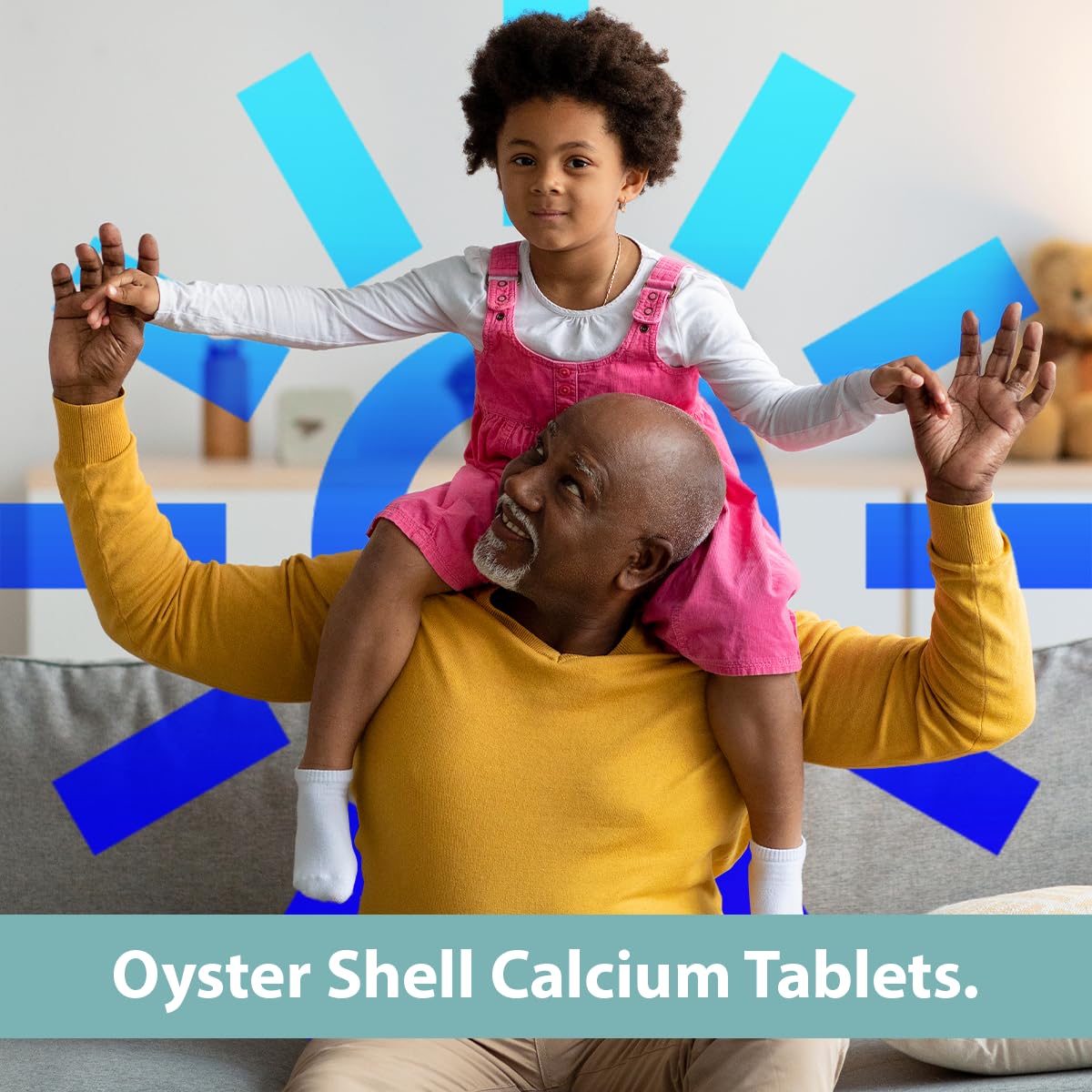 Gericare Oyster Shell Calcium 500 mg – Bone Health Supplement, 60 Count