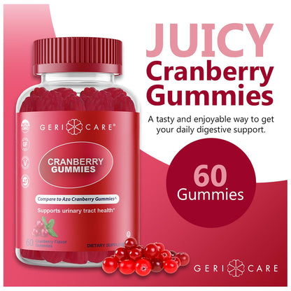 GeriCare Cranberry Gummies – UTI & Bladder Health, Vegan & Non-GMO
