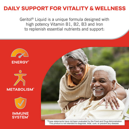 Geritol Liquid Vitamin & Iron – Energy Support (12 oz, 3-Pack)
