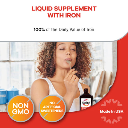 Geritol Liquid Vitamin & Iron – Energy Support (12 oz, 3-Pack)