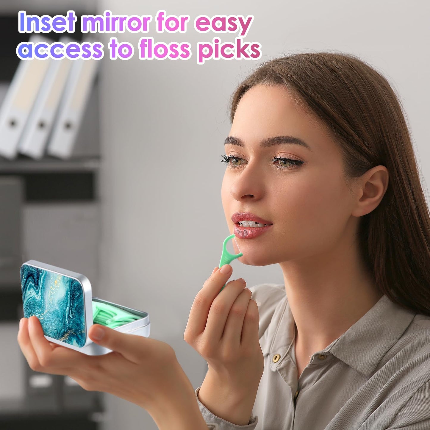 Gerkia Dental Floss Portable Case | Travel Floss Dispenser – Blue Ocean