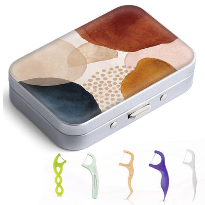 Gerkia Dental Floss Portable Case – Travel Floss Organizer with Bohemian Patches
