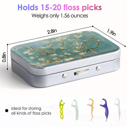 Gerkia Dental Floss Portable Case – Compact Floss Picks Organizer | Green Tree