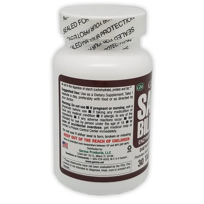 Germa Bile Salts - Natural Digestive Enzymatic Supplement | 3-Pack, 30 Tablets
