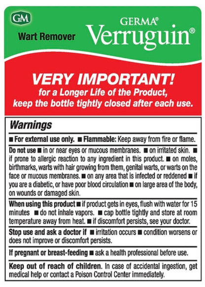 Germa Verruguin Liquid Wart Remover 17% Salicylic Acid | 14.8 mL