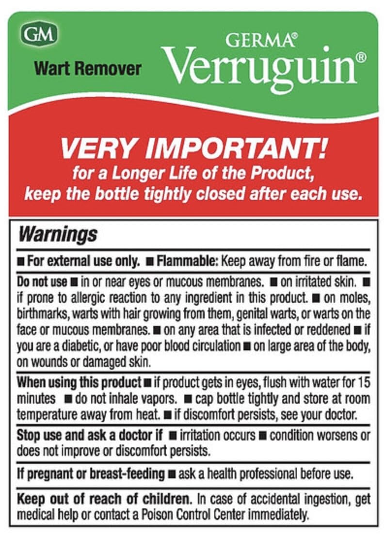 Germa Verruguin Liquid Wart Remover 17% Salicylic Acid | 14.8 mL