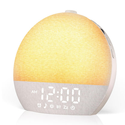 Geuuap Sunrise Alarm Clock – Natural Wake-Up Light, White Noise & Bluetooth Speaker (Khaki)