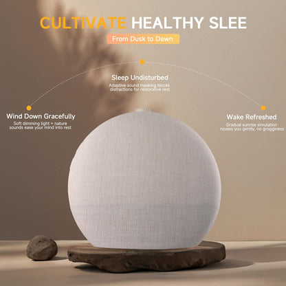 Geuuap Sunrise Alarm Clock – Natural Wake-Up Light, White Noise & Bluetooth Speaker (Khaki)