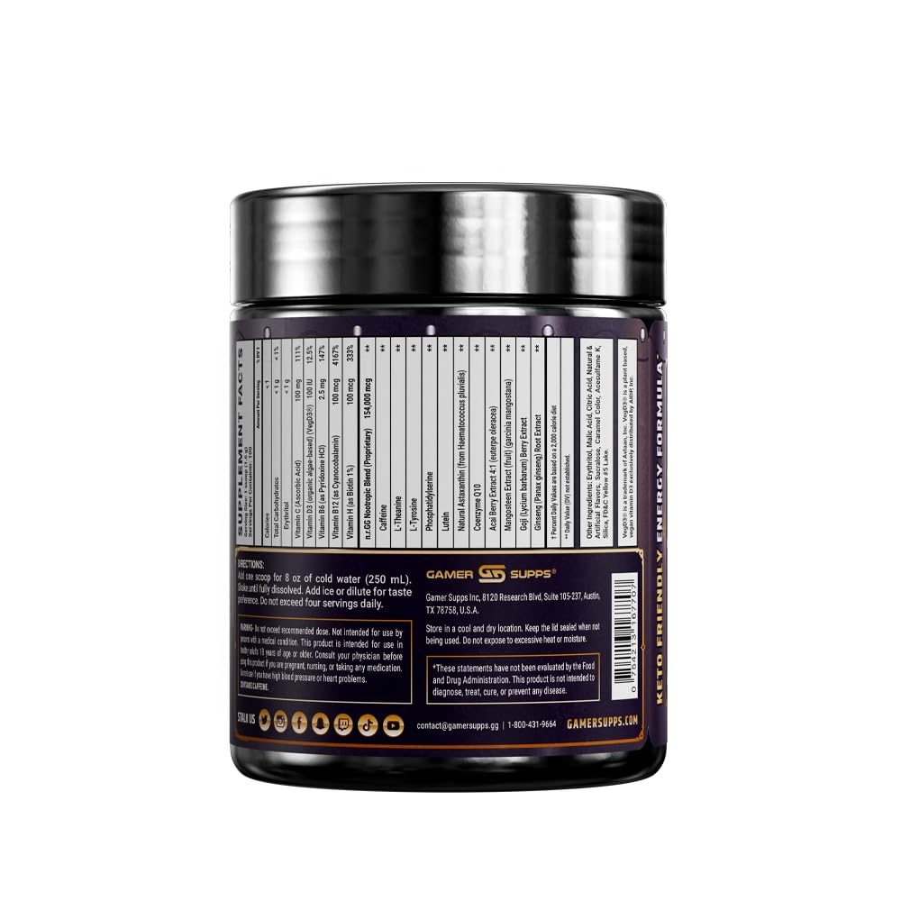 Gamer Supps GG Energy Crusaderade by SwaggerSouls - 100 Servings | Keto Friendly, Sugar Free