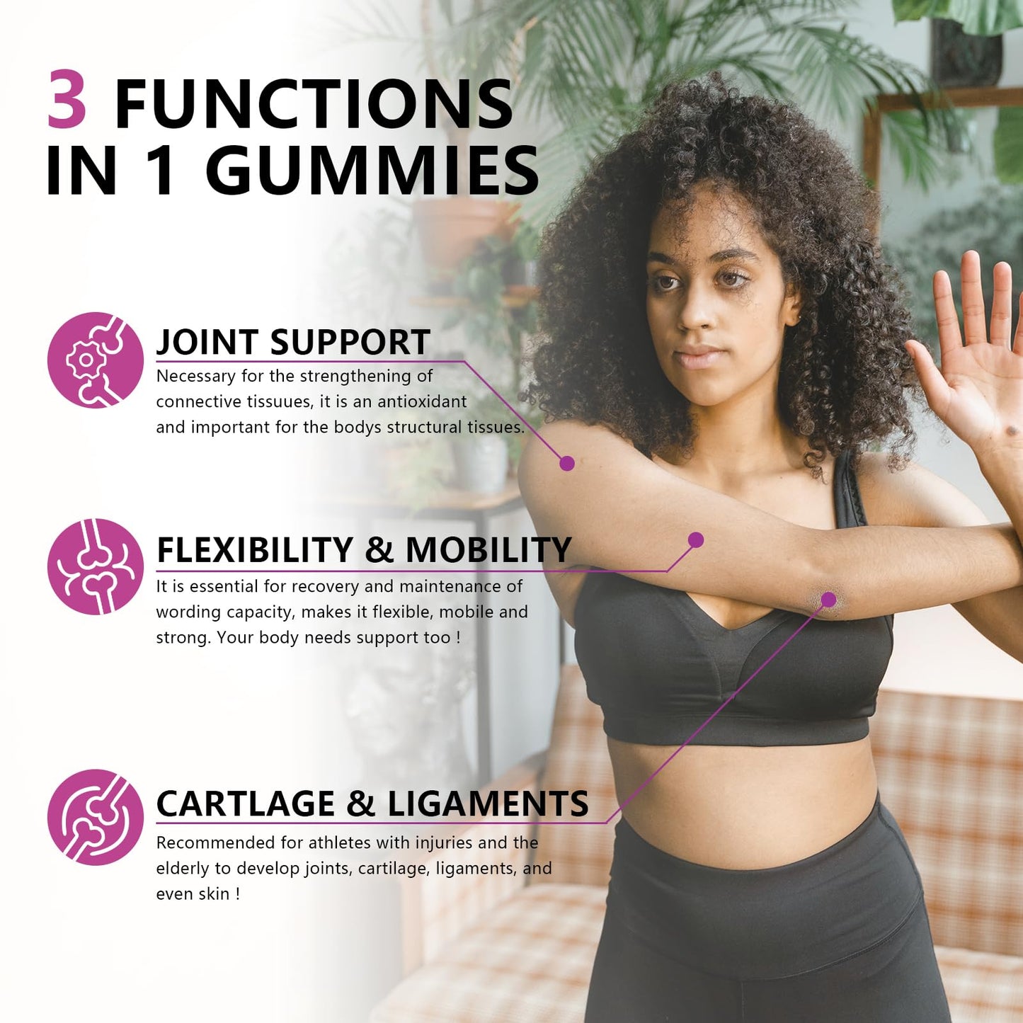 GGlucosamine Chondroitin Gummies Sugar Free – Extra Strength 1500mg + Turmeric, Joint Support (120 Count x2)