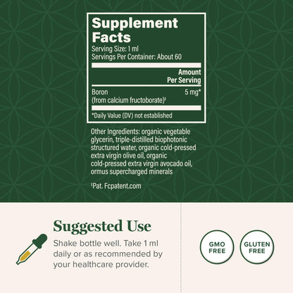 Global Healing Center Boron Supplement 5 mg | Bone Health, Metabolism & Magnesium Absorption (2 oz)