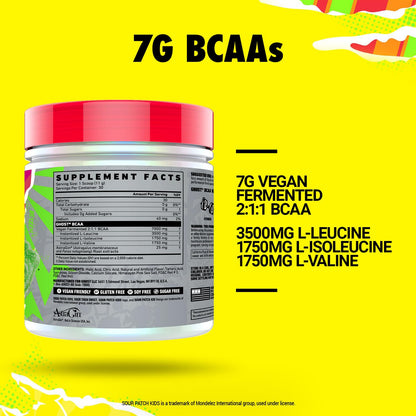 GHOST BCAA Powder Sour Patch Kids Watermelon – 30 Servings, Sugar-Free, 7G BCAAs