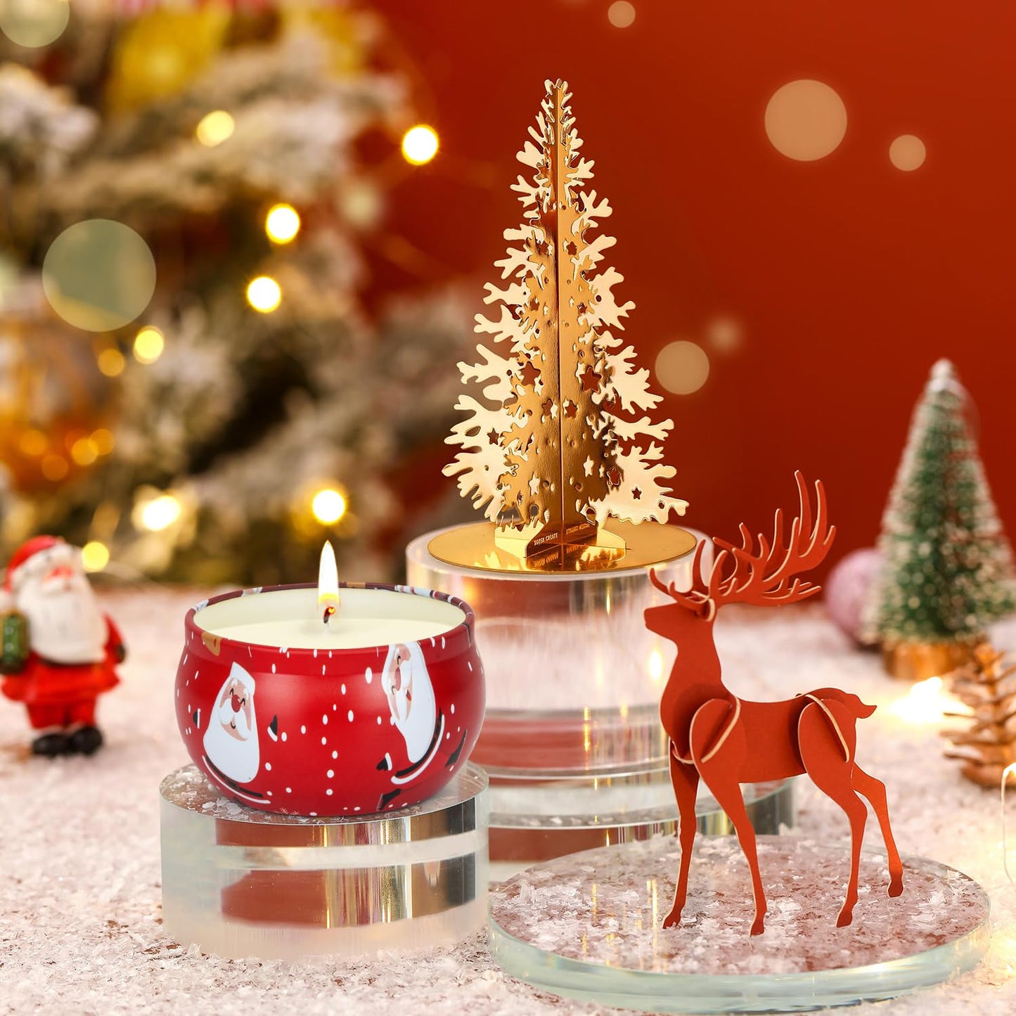 Christmas Candles Gift Set for Women - 2 Pack Aromatherapy Soy Candles
