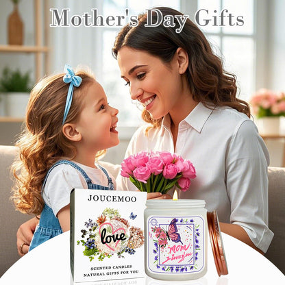 Christmas Gifts for Mom - Lavender Eucalyptus Soy Wax Candle | 50-Hour Burn