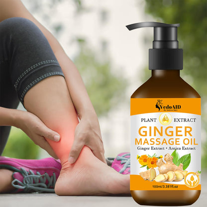 Ginger Massage Oil for Lymphatic Drainage & Sore Muscles – Spa-Quality Massage Oil (1)