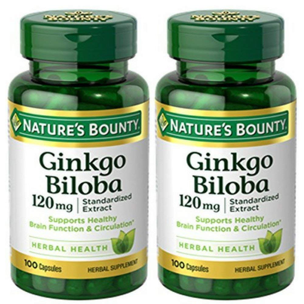 Nature's Bounty Ginkgo Biloba 120 mg - 2-Pack, 100 Capsules