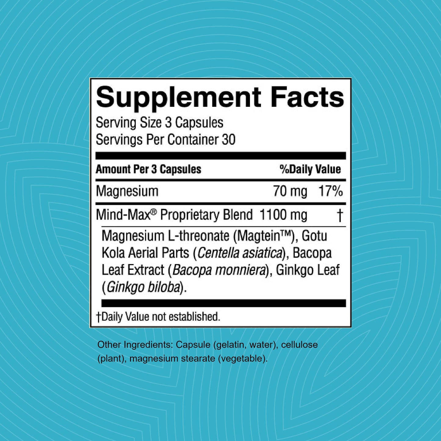 Nature's Sunshine Mind-Max 90 Capsules | Brain Support & Circulation