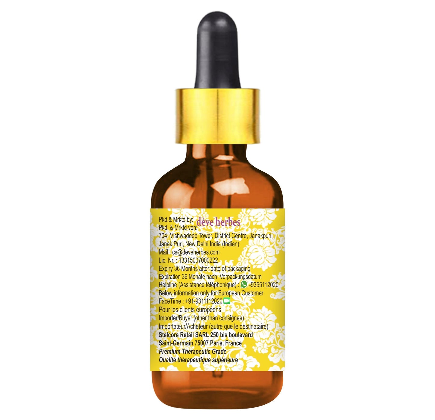 dève herbes Catnip Essential Oil (Nepeta cataria) 5ml with Glass Dropper – Pure & Steam Distilled