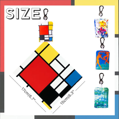 Glasses Cleaning Cloth - World Classic Art Collection | Double-Sided Microfiber for Glasses, Screens, Camera Lens
