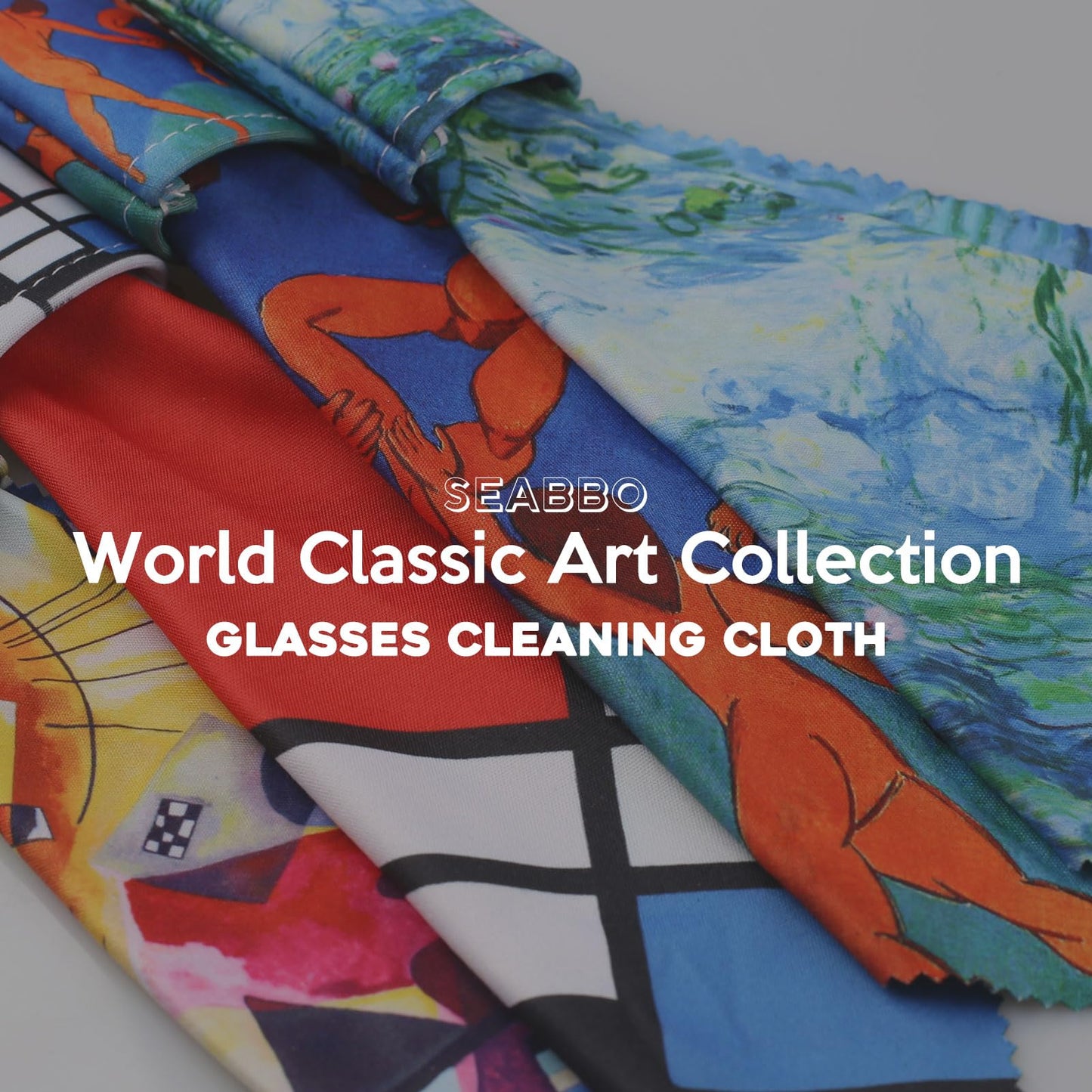 Glasses Cleaning Cloth - World Classic Art Collection | Double-Sided Microfiber for Glasses, Screens, Camera Lens