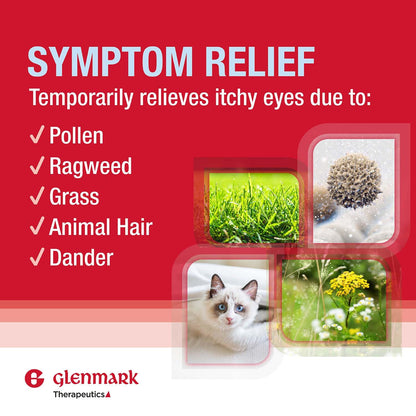 Glenmark Therapeutics Once Daily Olopatadine Eye Drops – Allergy Relief, 0.2%, Twin-Pack