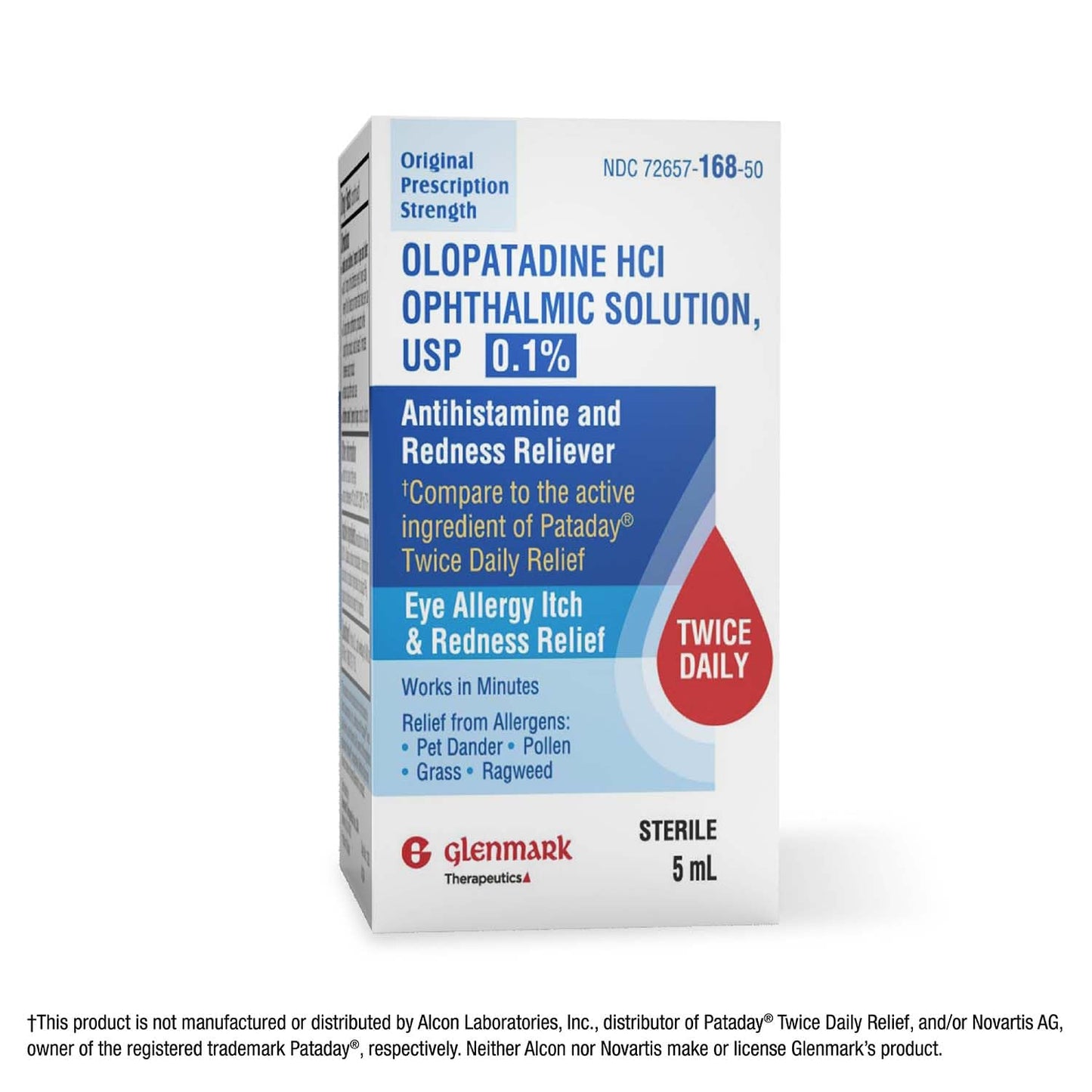 Glenmark Therapeutics Olopatadine Eye Drops – Quick Itch & Redness Relief (0.1%, 5ml)