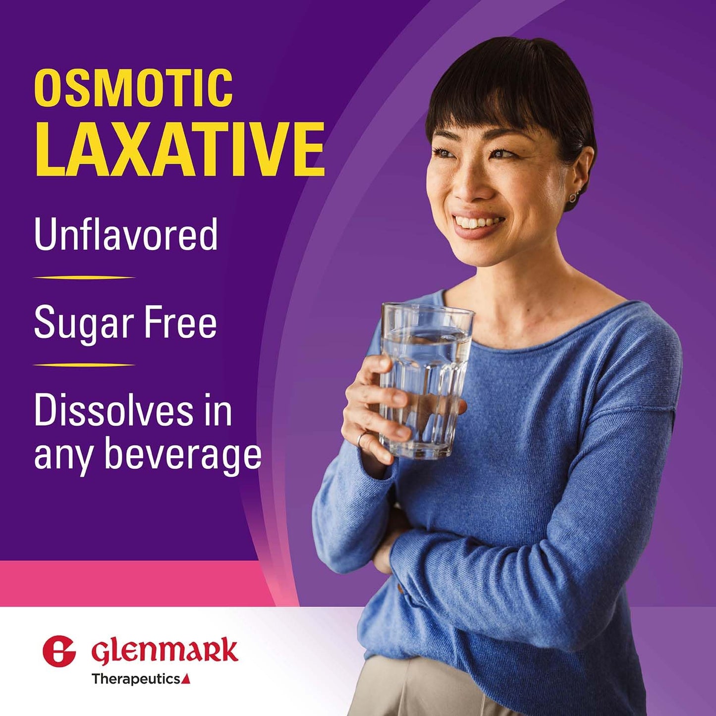 Glenmark Therapeutics PEG 3350 Powder – Osmotic Laxative, 26.9 oz, 45 Daily Doses