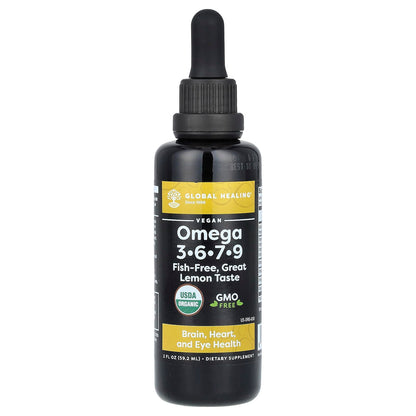 Global Healing Omega 3-6-7-9 Seaberry CO2 Extract - 2 oz, Fish-Free
