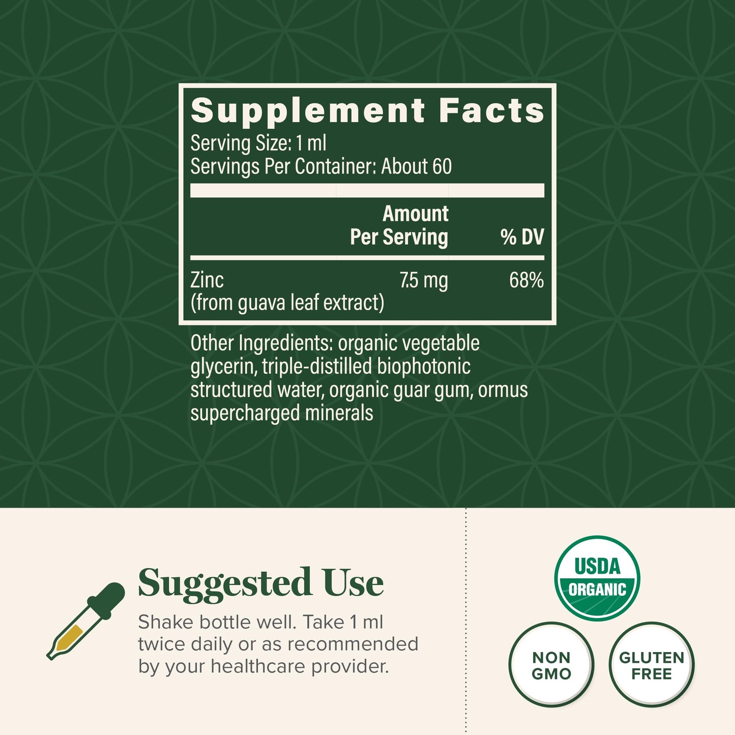 Global Healing Organic Zinc Liquid – Immune Support & Healthy Aging (2 oz)
