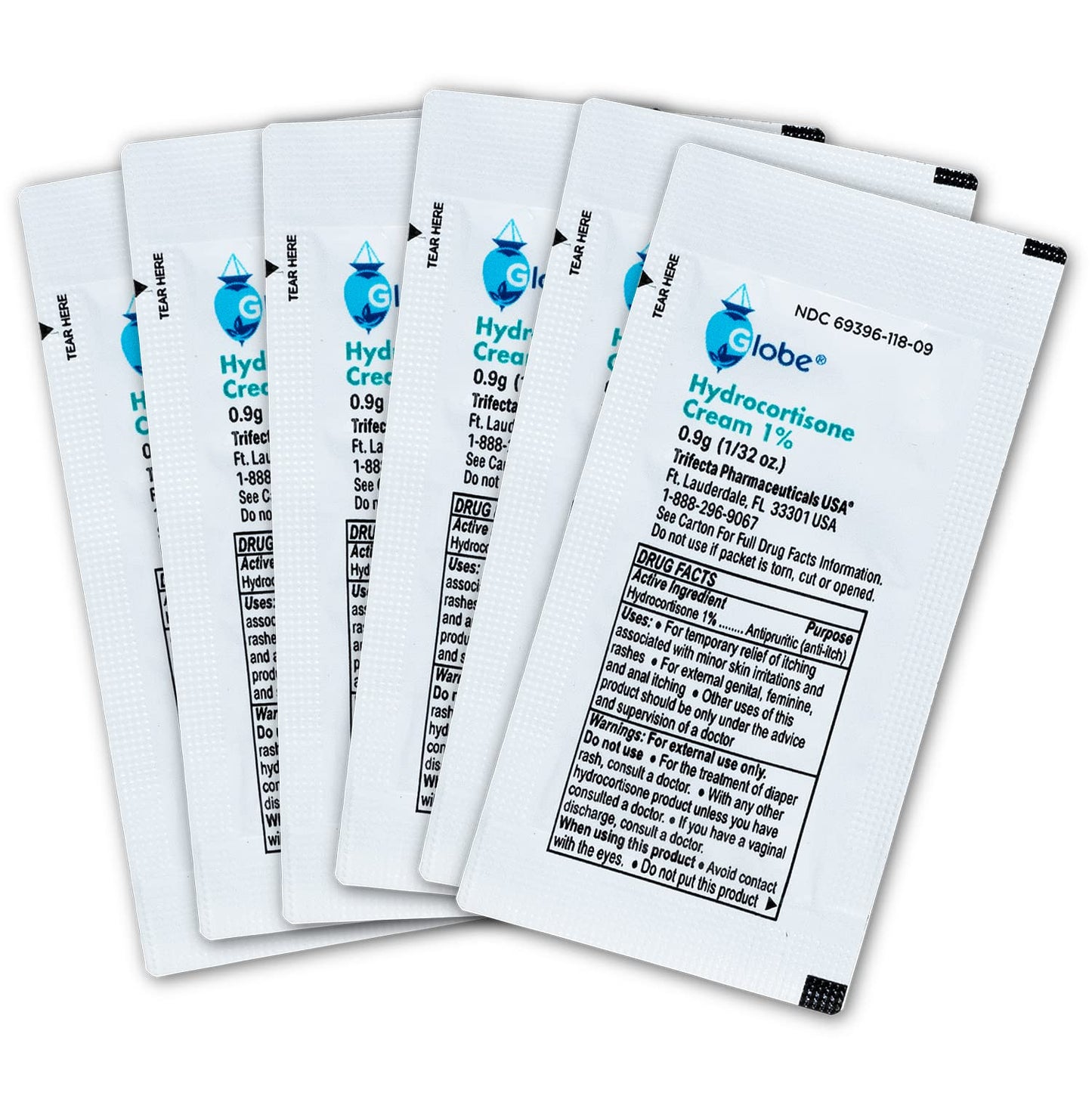 Globe Hydrocortisone 1% Cream – 25 Packets | Anti-Itch Relief