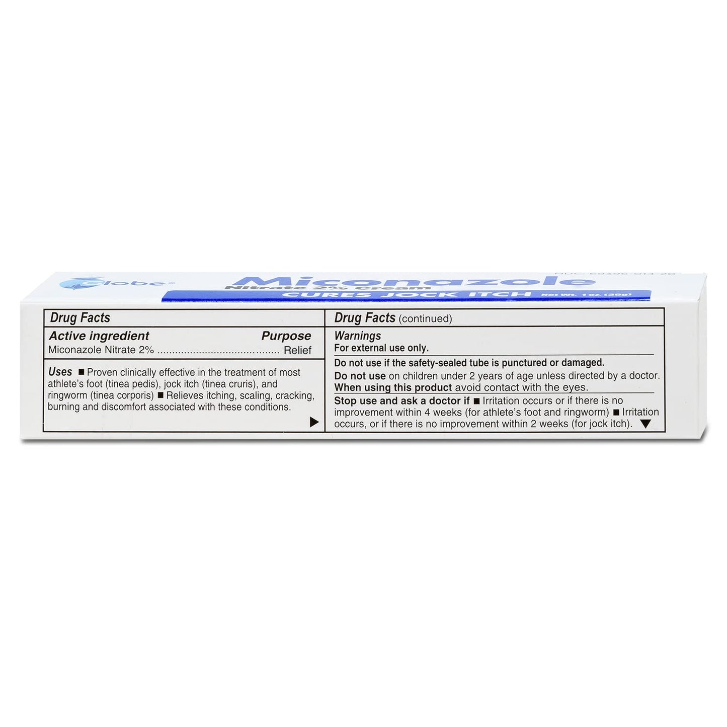 Globe Miconazole 2% Antifungal Cream (6 Pack) – For Athlete’s Foot, Jock Itch & Ringworm