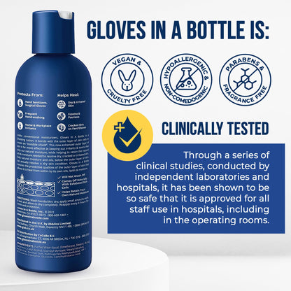 Gloves In A Bottle Psoriasis & Eczema Relief Cream – Shielding, Hypoallergenic Unscented 8 oz Pump