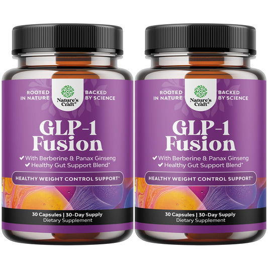 GLP-1 Berberine Supplement - One a Day Healthy Gut Berberine Complex with Panax Ginseng Turmeric Curcumin & Cayenne Pepper for Metabolic Balance - Gluten Free Vegan and Non-GMO (2 Month Supply)