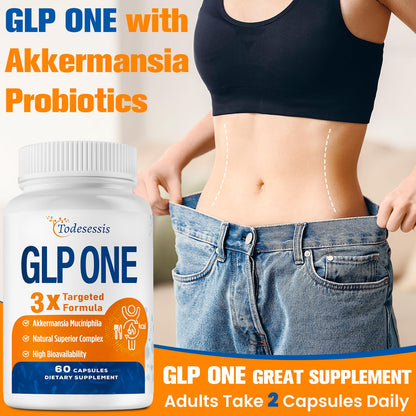 GLP ONE Supplement for Women – Probiotic Akkermansia, Berberine & Chicory Inulin | 60 Capsules
