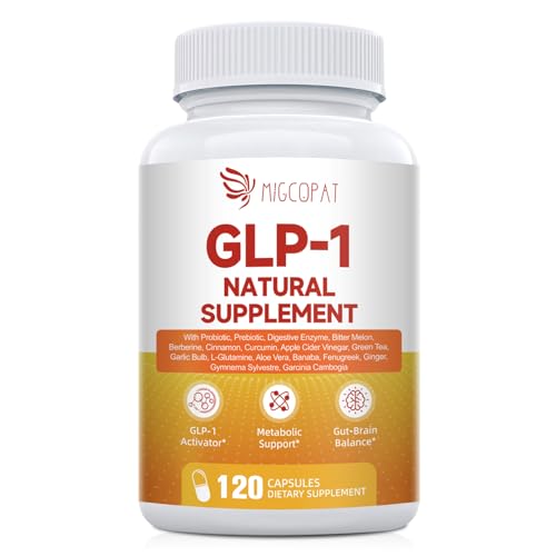 GLP-1 Supplement for Women and Men | Hunger & Metabolism Support - Probiotic, Prebiotic, Berberine, Chromium, Vitamin D3, Digestive Enzymes (120 Capsules)