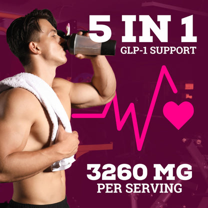 GLP-1 Supplement for Women - 5-in-1 GLP-1 Booster (3260mg per Serving) Metabolism Support