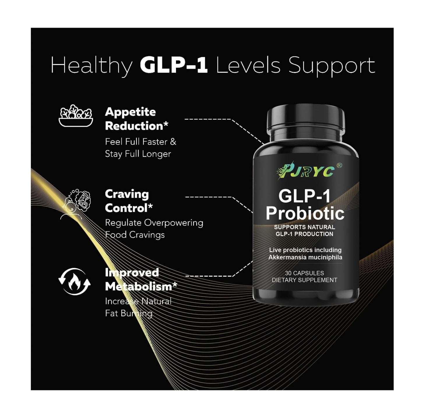 GLP-1 Probiotic 2 Pack - 60 Capsules | Multi-Strain + Prebiotic