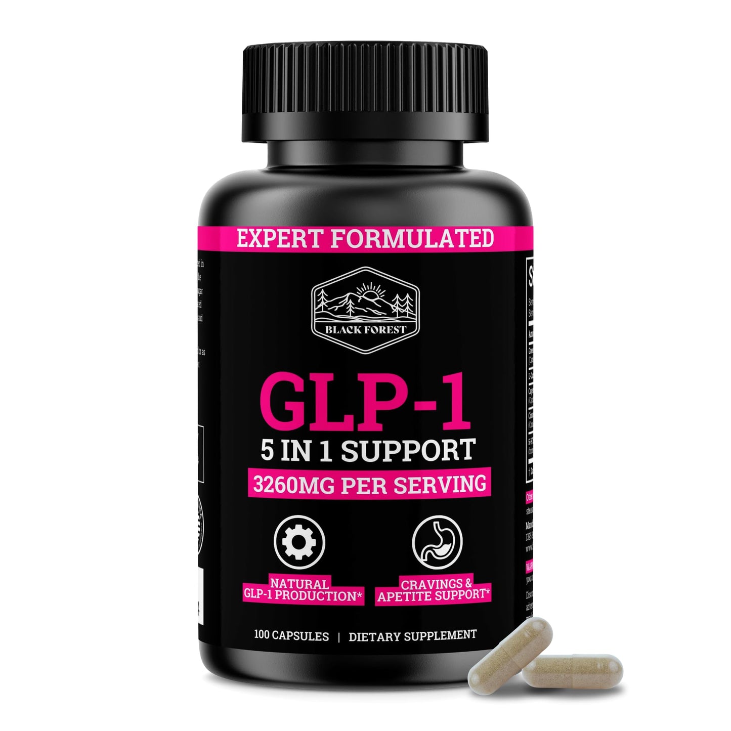 GLP-1 Supplement for Women - 5-in-1 GLP-1 Booster (3260mg per Serving) Metabolism Support