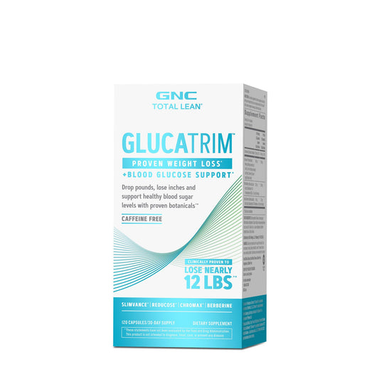GNC Total Lean GlucaTrim - Caffeine Free Weight Loss - 120 Capsules, 60 Servings