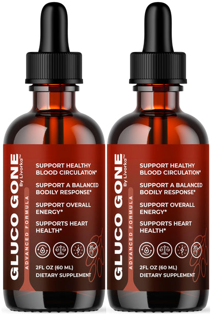 Gluco Gone Drops 2 Pack – Premium All-Natural Liquid Drops