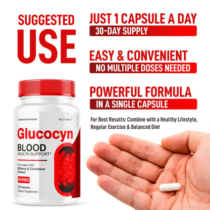 (2 Pack) Glucocyn Capsules – Glycogen Support, Official Glucocyn Supplement, 60 Capsules