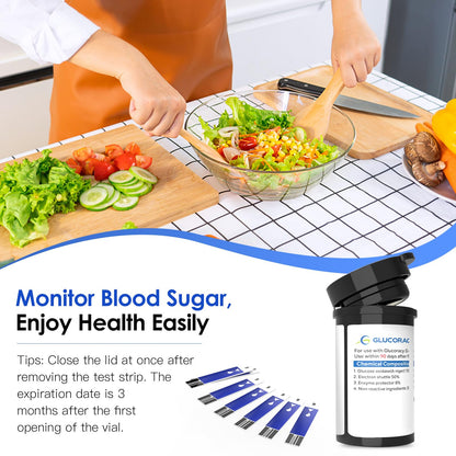 Glucoracy 300 Count Blood Glucose Test Strips for G-425-2/G-425 Monitor | 6 Vials (50 Strips Each)